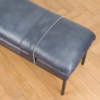 Оттоманка Derby Ottoman RM натуральная кожа Dark Blue Master